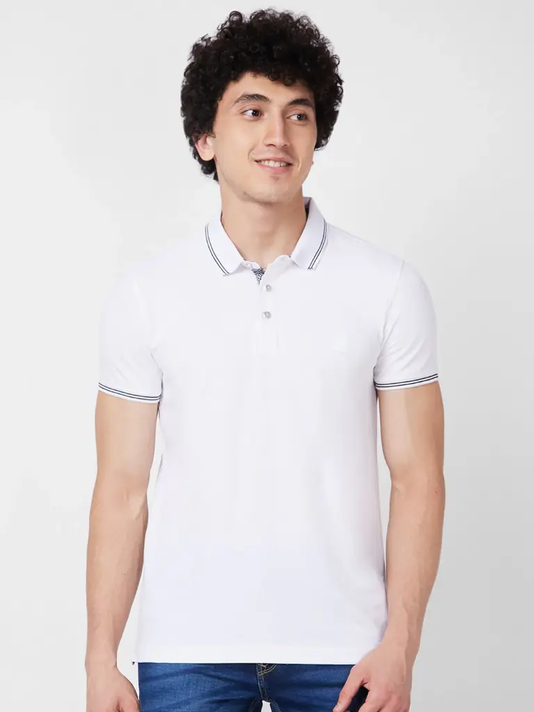 white polo t-shirt